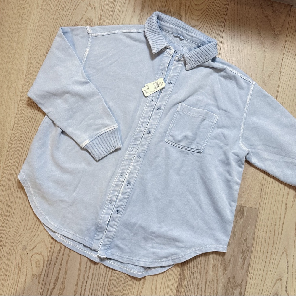 aerie Light Blue Button-Down Shirt